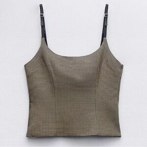 Zara Houndstooth Top